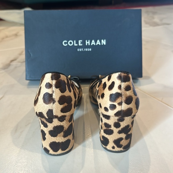 NEW Cole Haan Tali Bow Pump Ocelot Print - Size 7.5 - Picture 5 of 6